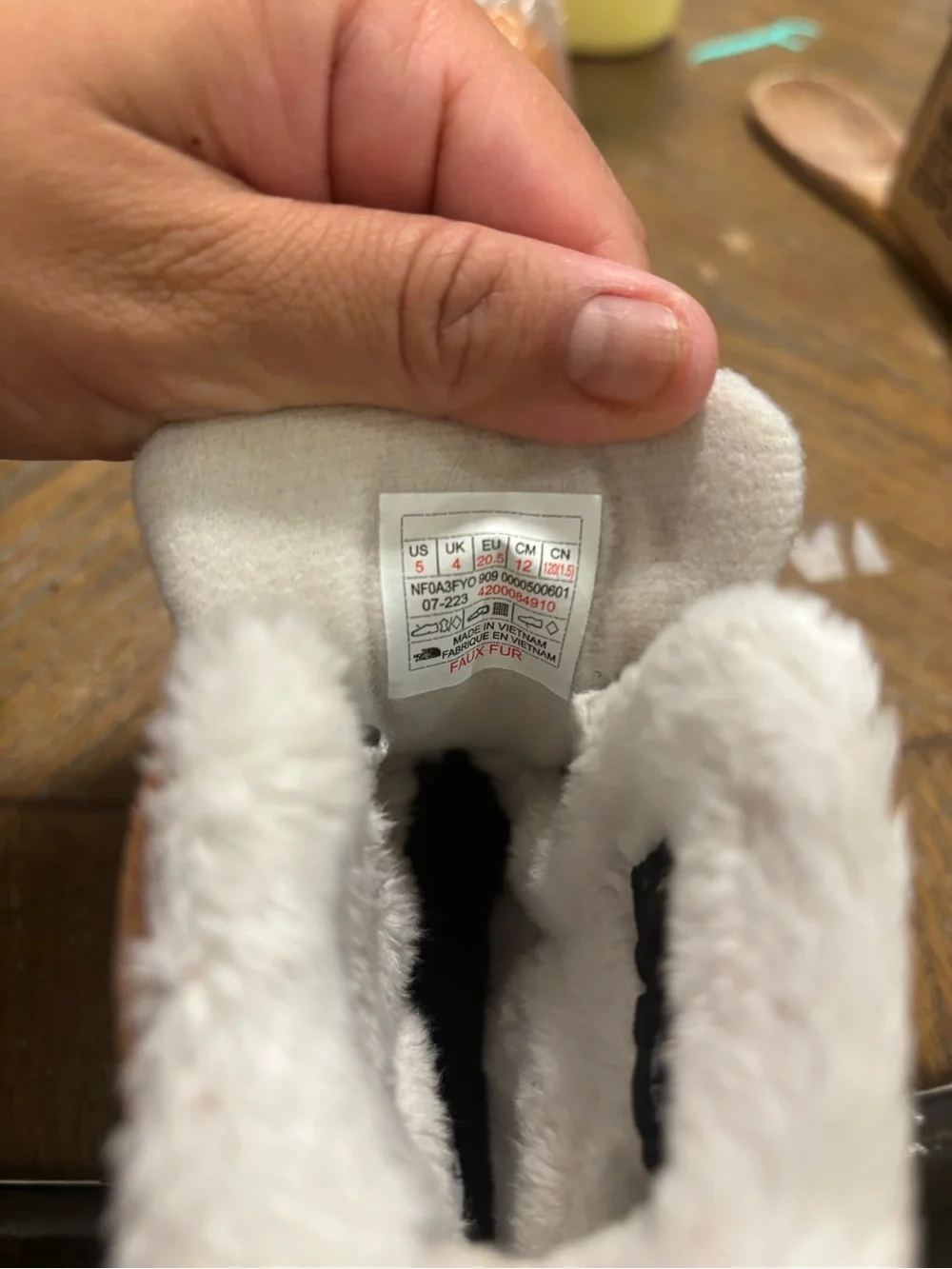 The North Face Kids' Tan & Black Insulated Snow Boots
